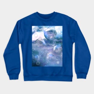 blue fantasy landscape Crewneck Sweatshirt